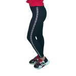 Colanti sport, culoare negru, model cu linie love